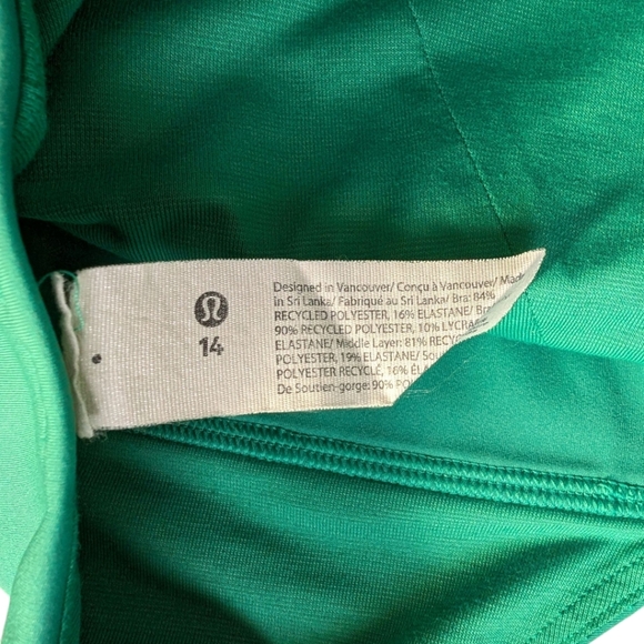 Lululemon Envital Bra Women's Plus 14 *Medium Support B/C Cup Active Green Run - Picture 8 of 11